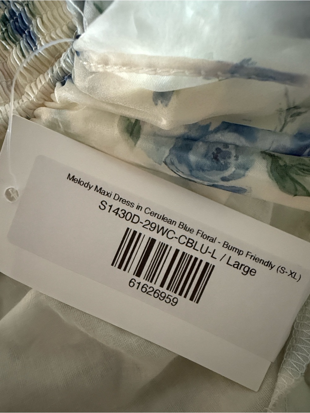 NWT!! Worth Collective - Melody Maxi Dress - Cerulean Blue Floral - Large - Picture 12 of 12
